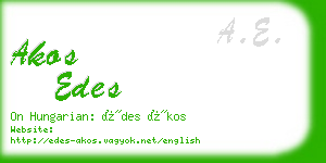 akos edes business card